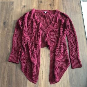Charlotte Russe Burgundy Cardigan